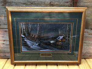 lot 2 image: Terry Redlin Evening With Friends Framed Print