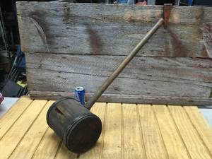 lot 9 image: Antique Wooden Mallet-Sledge-Post Driver
