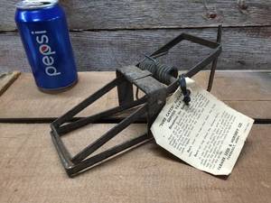 lot 14 image: Vintage Sure Catch Pocket Gopher Trap with Label