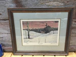 lot 31 image: Les Kouba Winter Solitude Signed and Low Numbered Framed Print