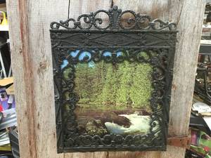 lot 66 image: Vintage Grain Belt Framed Nature Scene