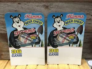 lot 69 image: 2 Vintage Hamms Cardboard Advertisers