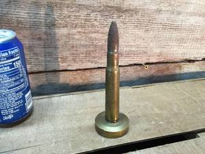 lot 137 image: Vintage Brass .50 cal Bullet Lighter