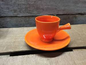 lot 161 image: Fiesta Radioactive Red Demitasse Cup and Saucer
