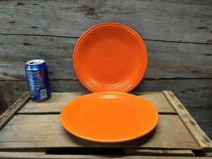 lot 164 image: 2 Fiesta Radioactive Red 9 Dinner Plates