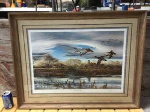 lot 170 image: Terry Redlin Spring Thaw Signed and Low Number (218960) Framed Print - 1980