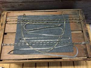 lot 247 image: Group 8 Metal ChainRope Necklaces