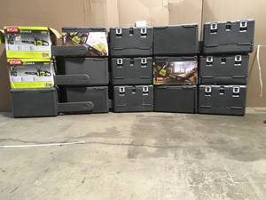 Pallet with assorted Gas Chainsaws Customers returns various sizes and conditions see pictures
