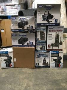 Pallet with assorted Pumps various types and conditions