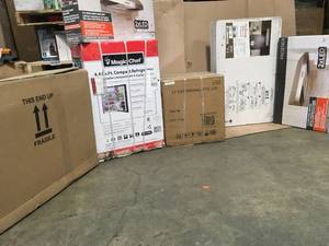 Pallet with Kitchen appliances and Hood fans not used see pictures