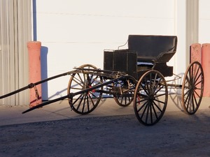 Wooden Horse-Drawn Carriage  Buggy