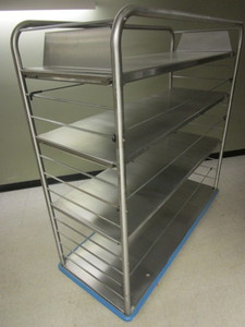 STAINLESS-STEEL SHELVING CART