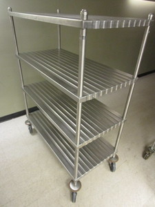 STAINLESS-STEEL SHELVING CART