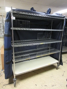 METRO SUPER ERECTA WIRE SHELVING ON WHEELS WITH HD COVER