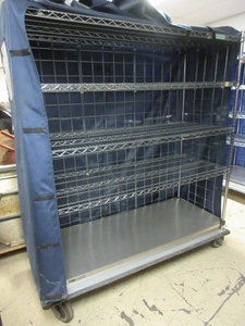 METRO SUPER ERECTA WIRE SHELVING ON WHEELS WITH HD COVER