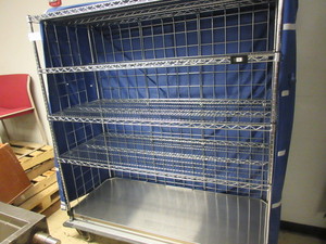 METRO SUPER ERECTA WIRE SHELVING ON WHEELS WITH HD COVER