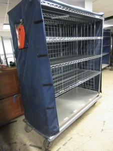 METRO SUPER ERECTA WIRE SHELVING ON WHEELS WITH HD COVER