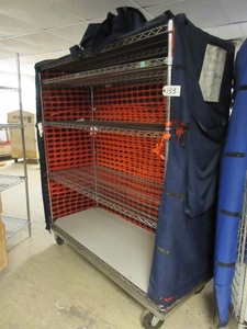 NEXTEL WIRE SHELVING ON WHEELS WITH HD COVER