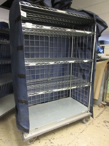 METRO SUPER ERECTA WIRE SHELVING ON WHEELS WITH HD COVER