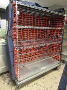 METRO SUPER ERECTA WIRE SHELVING ON WHEELS WITH HD COVER
