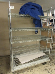 METRO SUPER ERECTA WIRE SHELVING ON WHEELS WITH HD COVER