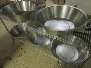 COMMERCIAL KITCHEN-SIZE STAINLESS STEEL BASINS