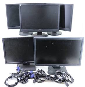 lot 33 image: (5) VGA Monitors