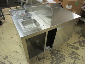 ADVANCE TABCO STAINLESS STEEL SINK, W SIDE COUNTER, NSF-CERTIFIED