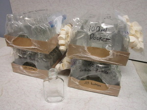 POCKET BOTTLES, WITH CAPS - BULK QUANTITY, 100 ML, 200 ML