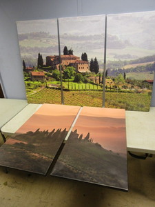 ITALIAN VINEYARD WALL ART, IN SECTIONS, ON CANVAS