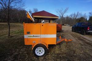 PSE Amber Highway Technologies Tow Behind Battery Powered RadarSpeed Trailer