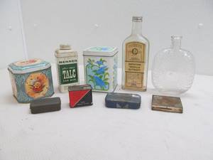 Vintage tinsbottles