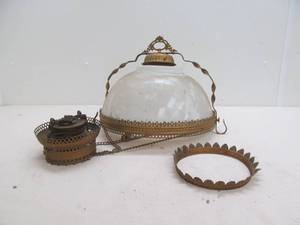Vintage hanging oil lamp