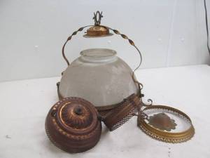 Vintage hanging oil lamp