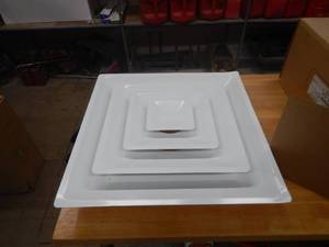 (2) HVAC Diffusers 24x24 x 8 Diameter Connection NEW