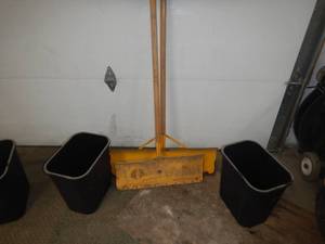30 and 24 Metal Shovels, (2) 16 Garbage Cans