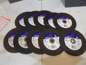 lot 68 image: 10 Master Mechanic Abrasive Saw Blades