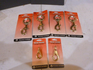 lot 82 image: Hillman Solid Brass Bolt and Boat Snaps