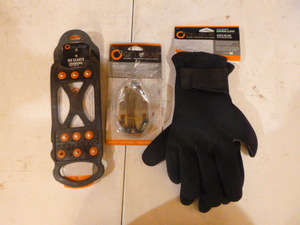 lot 97 image: 2 Pair of Ice Cleats and Neoprene Gloves