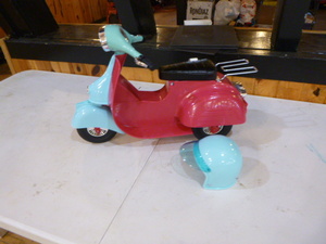 lot 150 image: Our Generation Pink Doll Scooter Moped