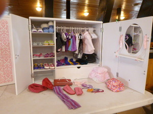 lot 161 image: American Girl Wardrobe