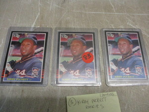 (3) Donruss Kirby Puckett rookies