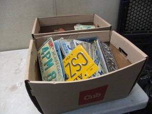 2 Boxes of License Plates