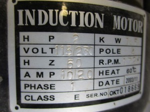 Single Phase 2 hp Electric Motor