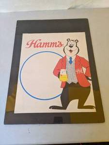 lot 121 image: Vintage Hamms Beer Bear Point of Display This Cardboard Sign 22 by 197