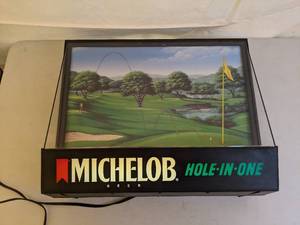 lot 128 image: Vintage Michelob Beer Hole in One Motorized Sign