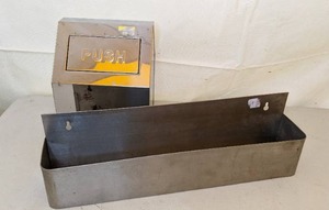 lot 137 image: Metal Wall Mount Receptacle and Speed Rail
