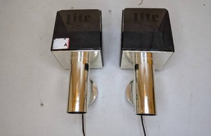 lot 138 image: Pair of Coors Light Wall Sconces