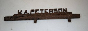 lot 147 image: W.A. Peterson Rusty Iron Gate Sign