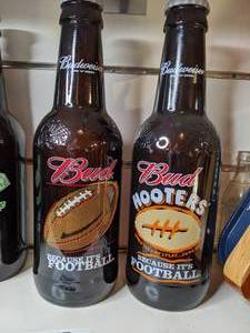 lot 1557 image: Budweiser Because Its Football Collectible Beer Bottles (255)